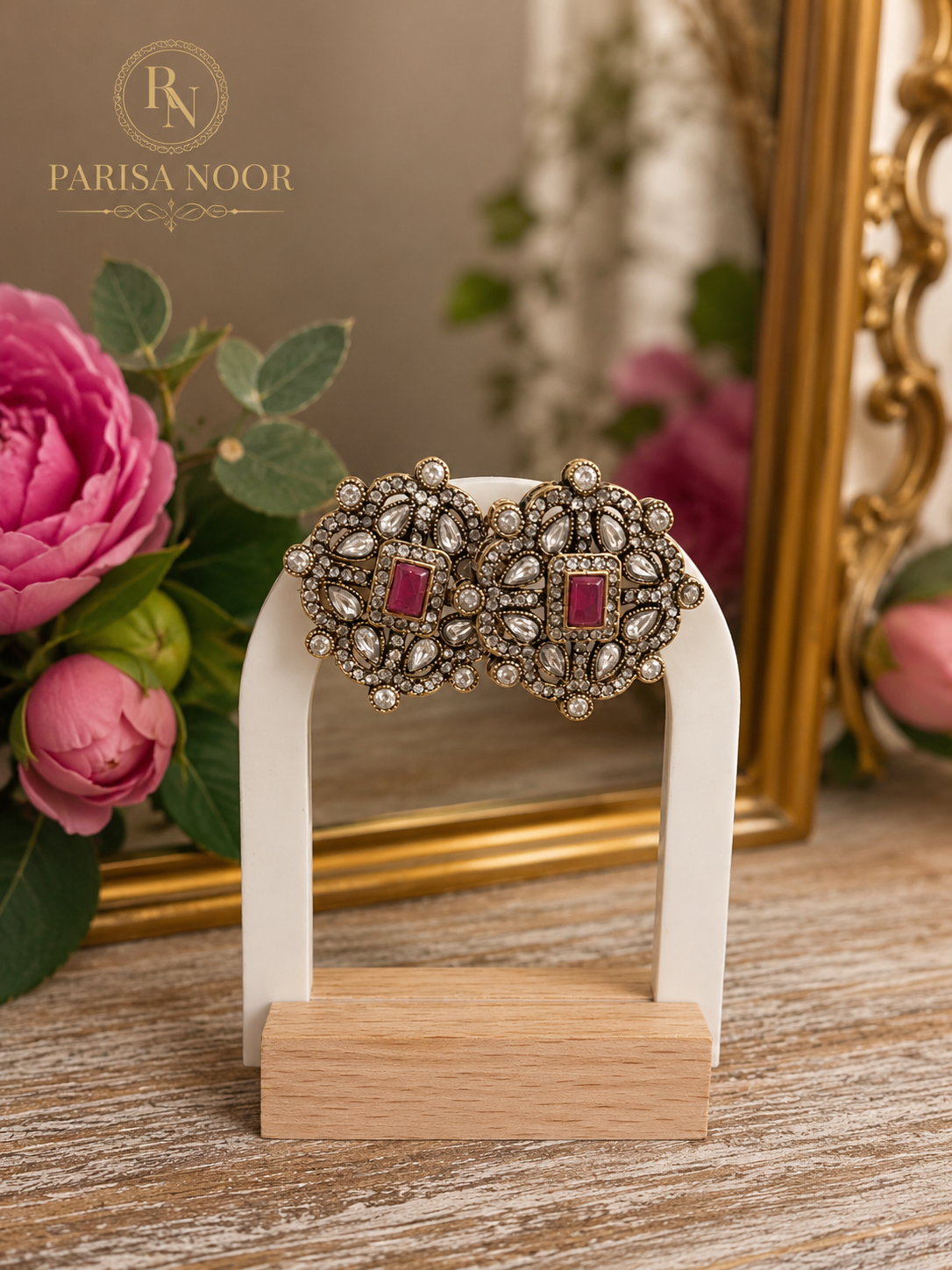 Ramesha Designer Kundan Choker Set - Pink