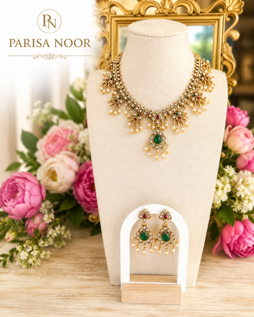 Rashmika Bollywood Pearl Necklace Set