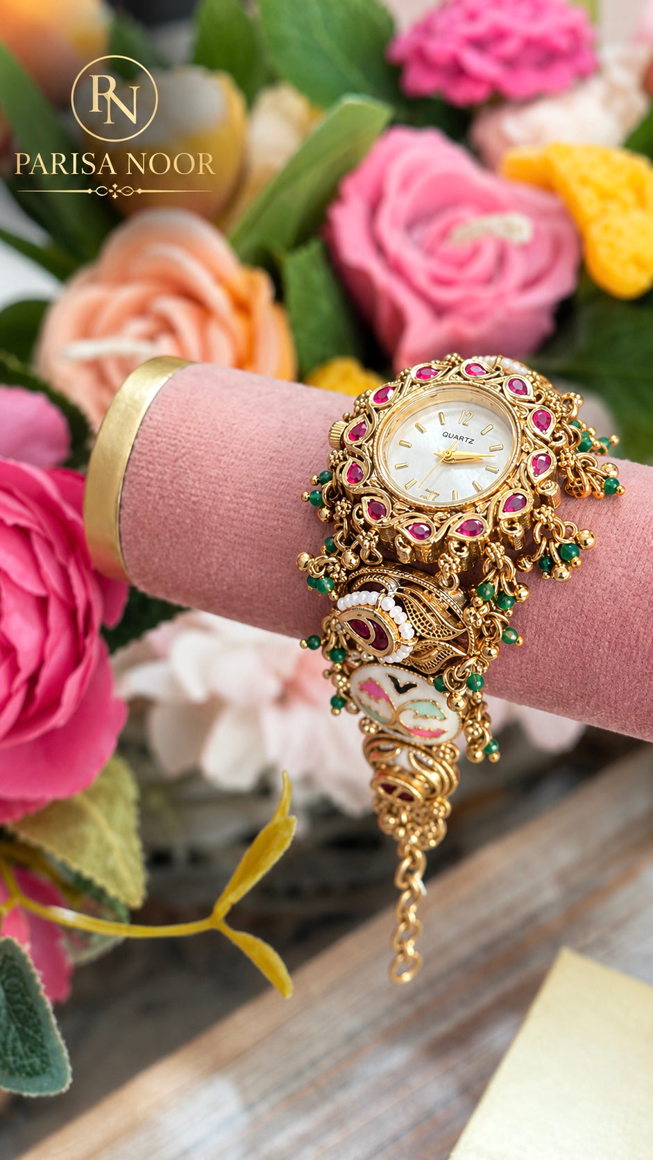 Gulrukh Meenakari Heritage Watch Bracelet