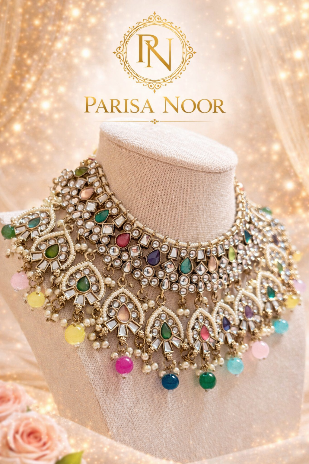 Sanvi Multi Kundan Premium Necklace Set