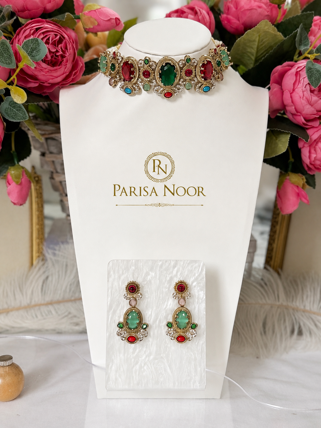 Ameera Multicolour Designer Choker Necklace Set