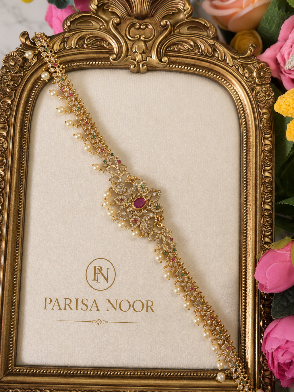 Nayantara Heritage Moissanite Waist Chain (Kamarbandh)