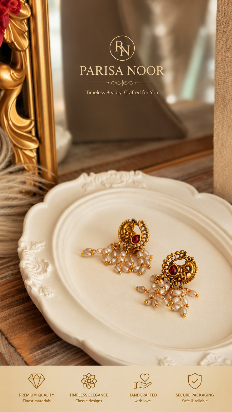 Suhana Heritage Pearl Necklace Set