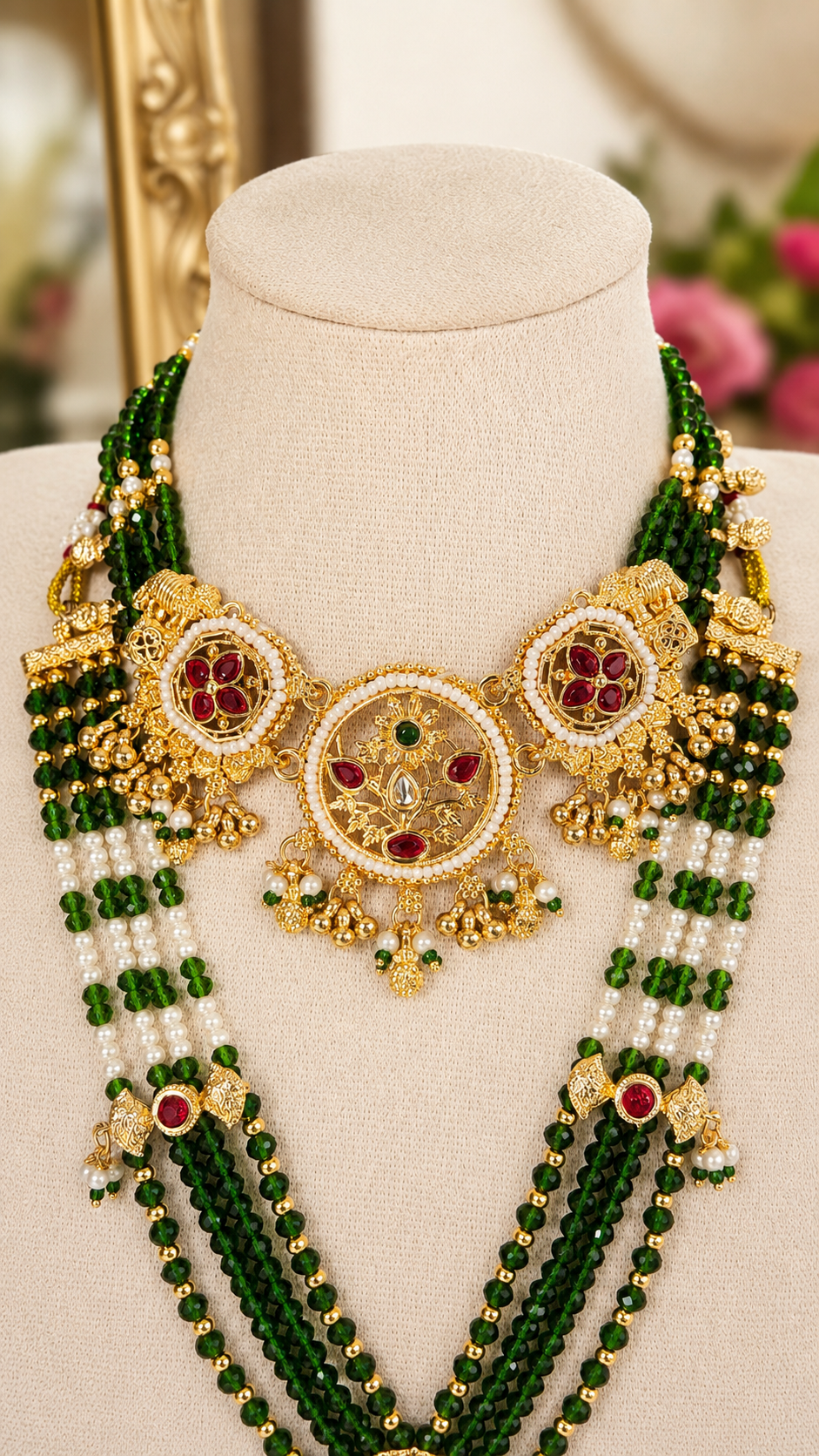 Rashmi Semi Bridal Combo necklace set