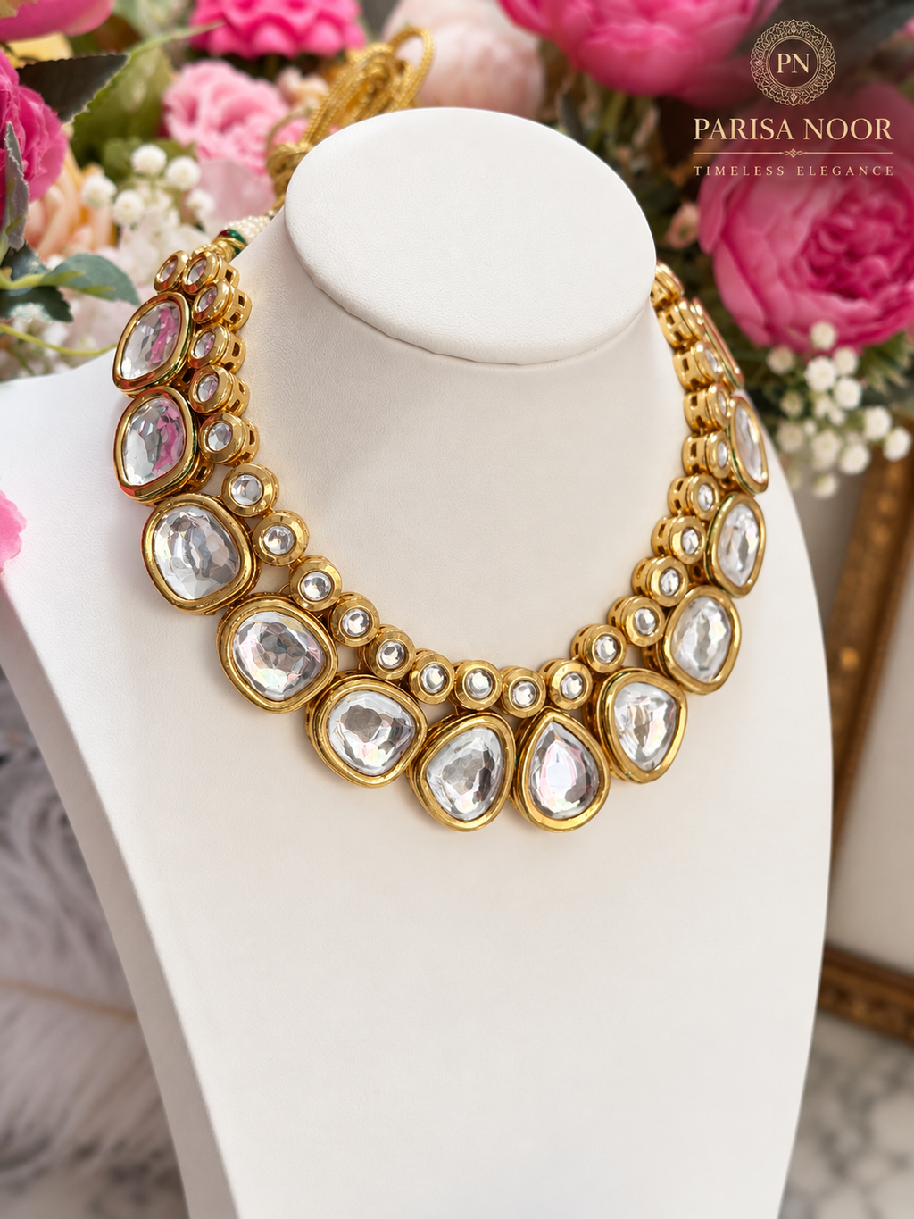 Aroshika Reversible Kundan Meenakari Necklace Set