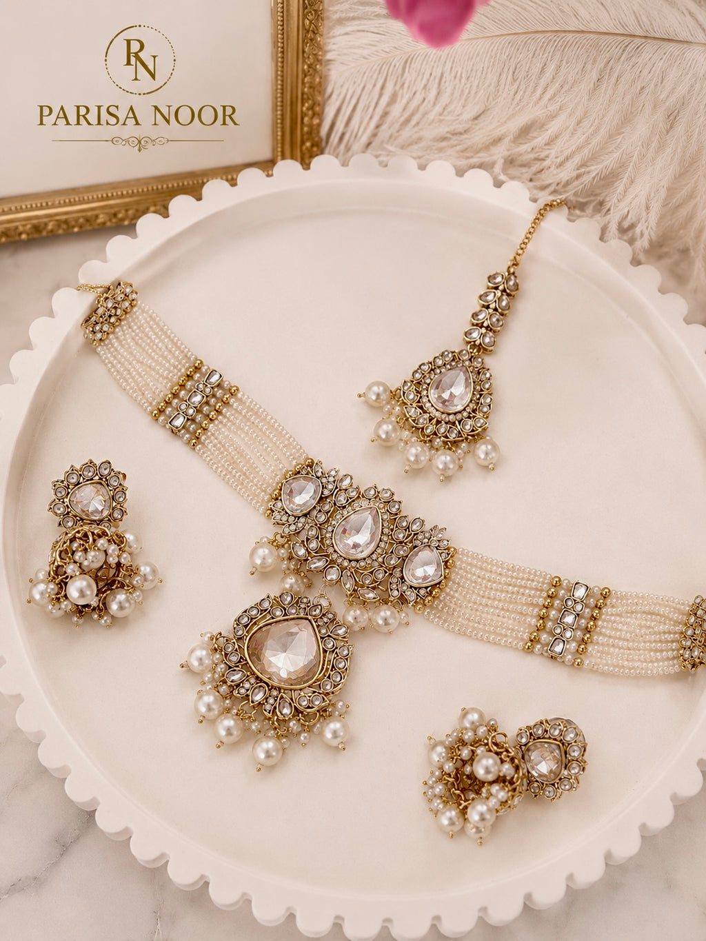 Saira Pearl Kundan Choker Set