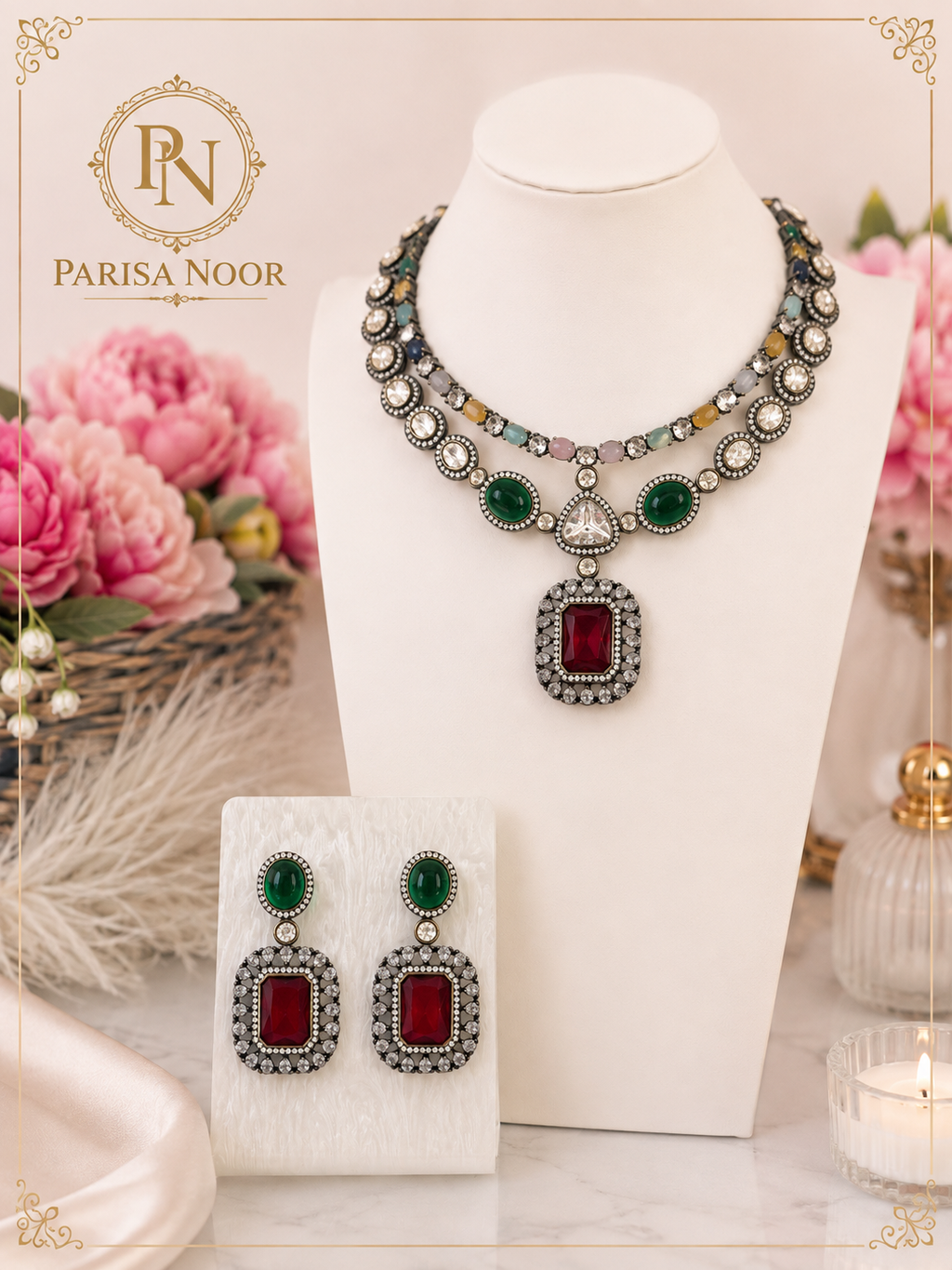 Madhuri Bollywood Designer Kundan Necklace Set