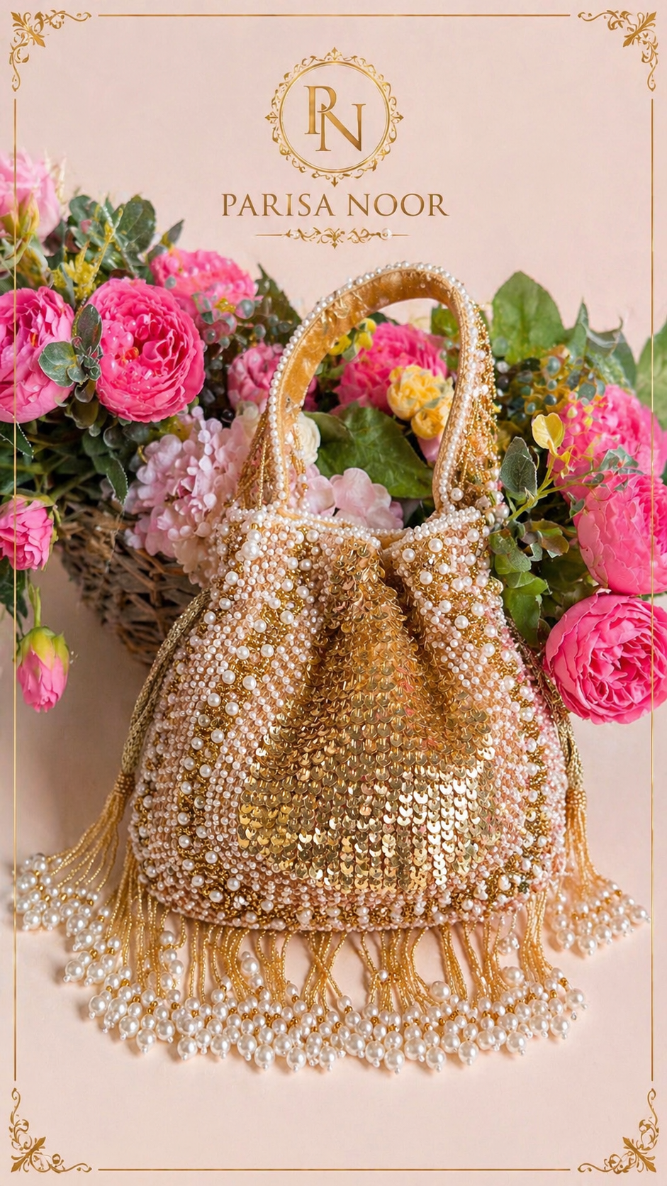 Merlin Pearl Luxe Potli Bag
