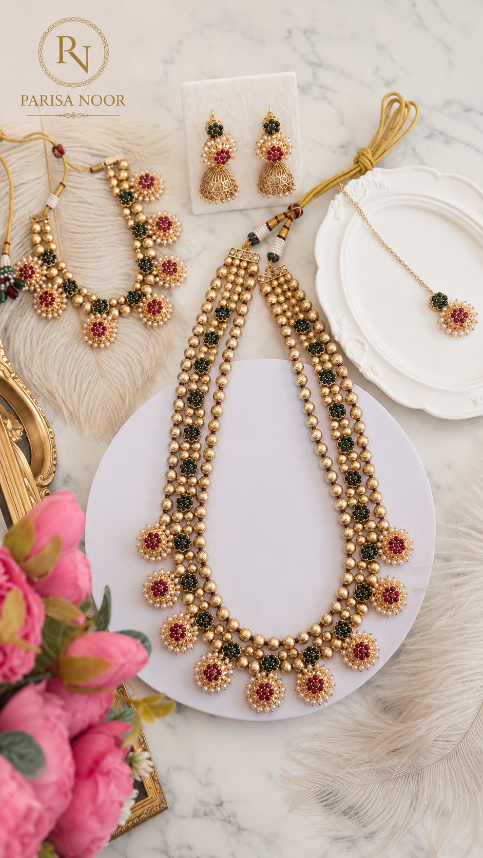 Vasundhara Royal Bridal Layered Necklace Set