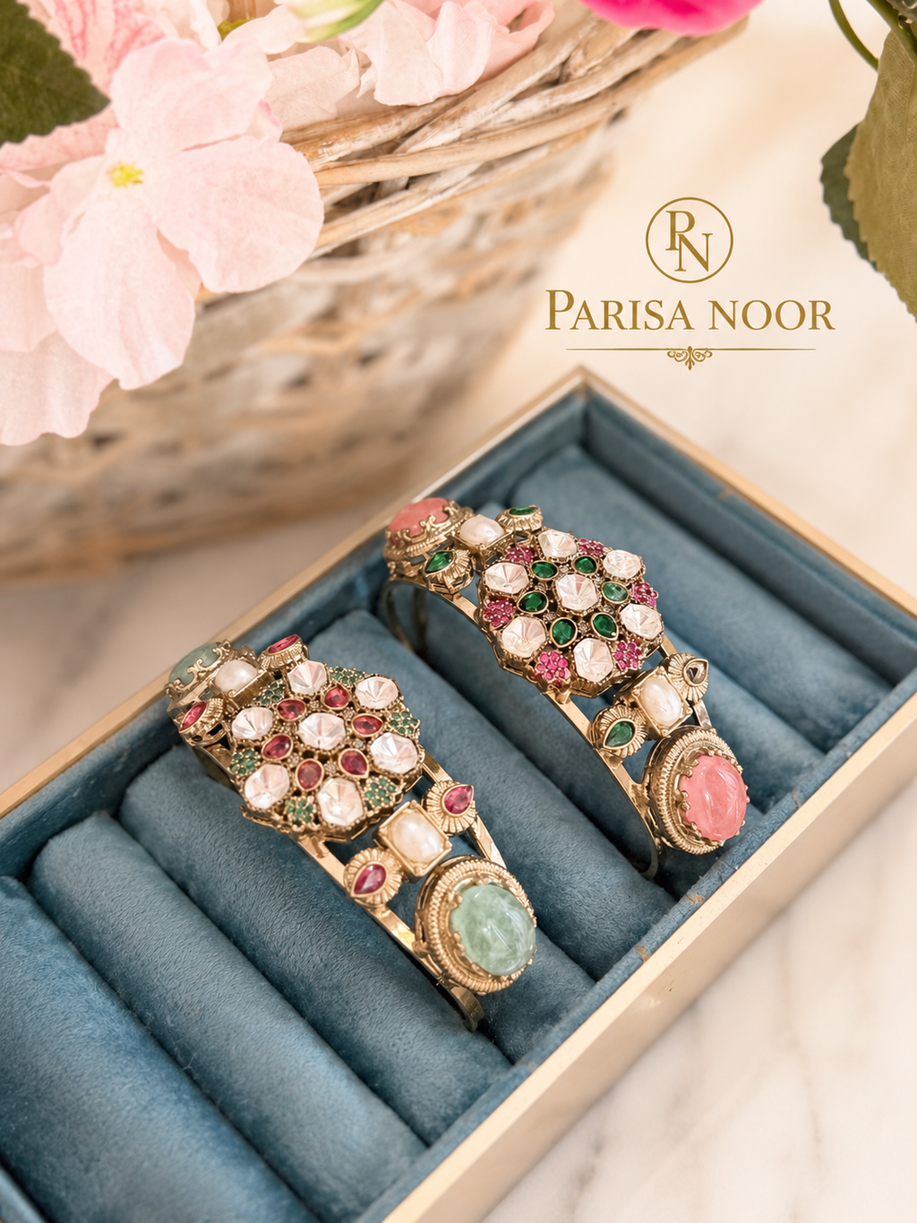 Meherbano Heritage Polki Cuff Designer Bracelet