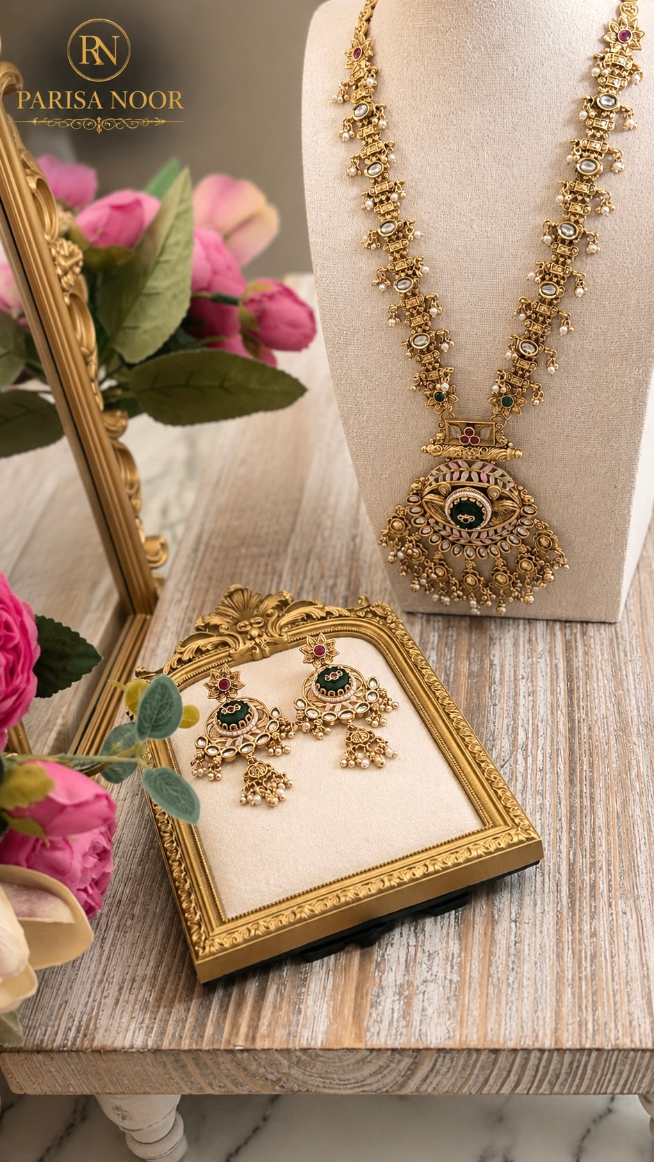 Zohra Rajwadi Heritage Long Necklace Set
