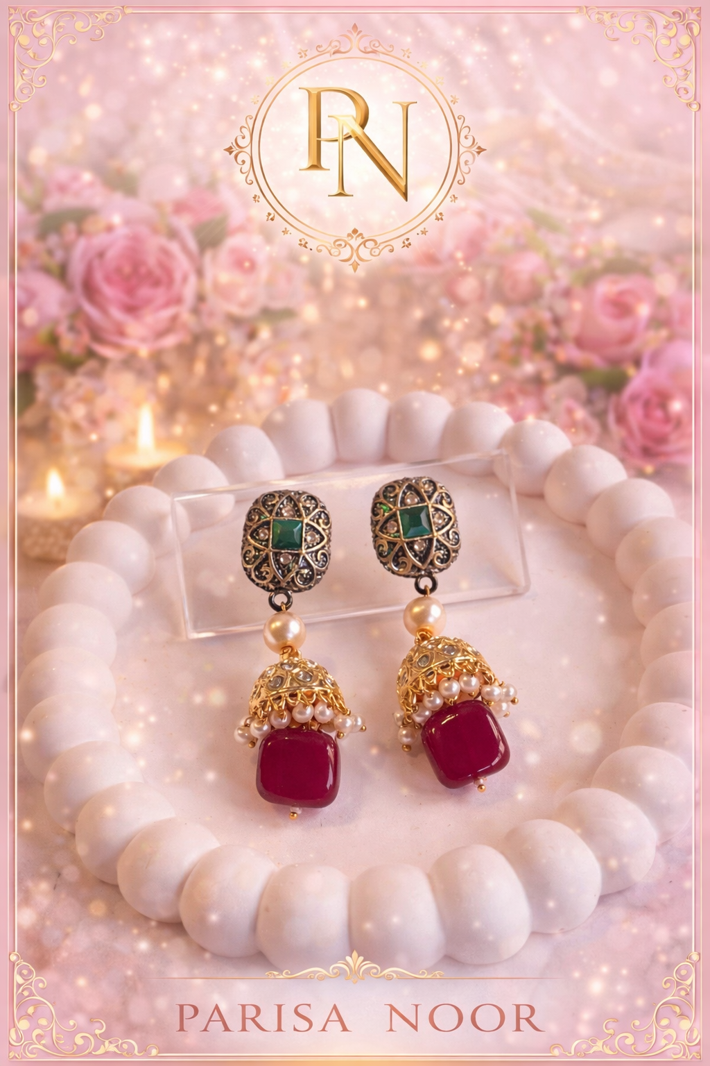 Noor-e-Rang multi long necklace set