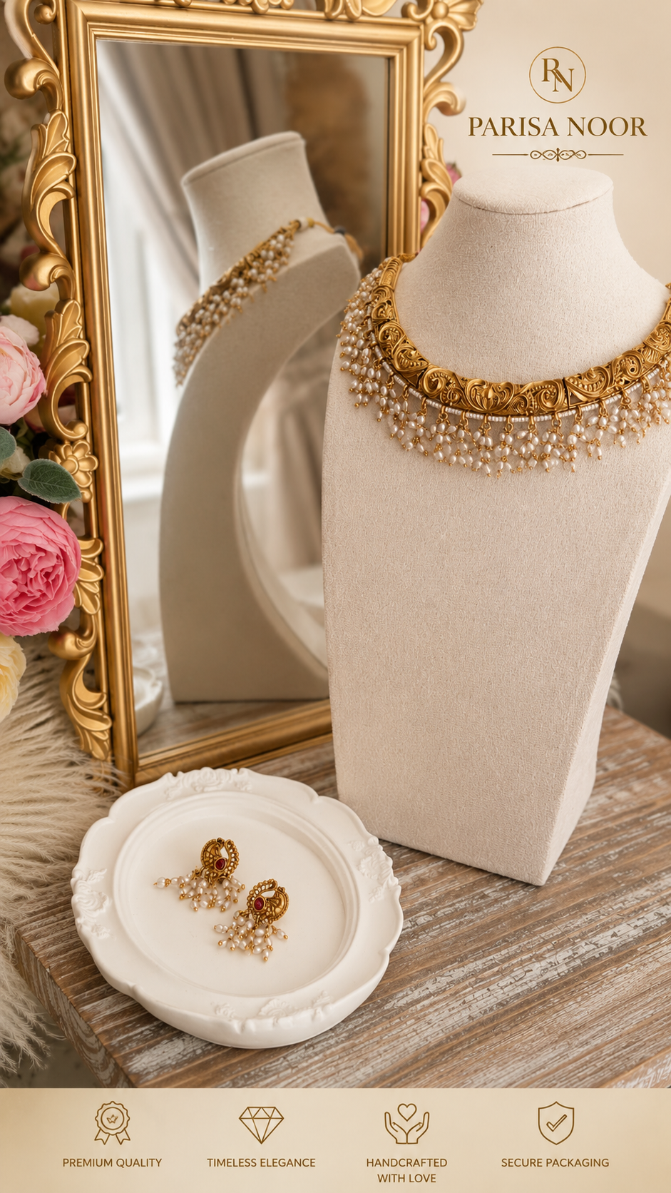 Suhana Heritage Pearl Necklace Set