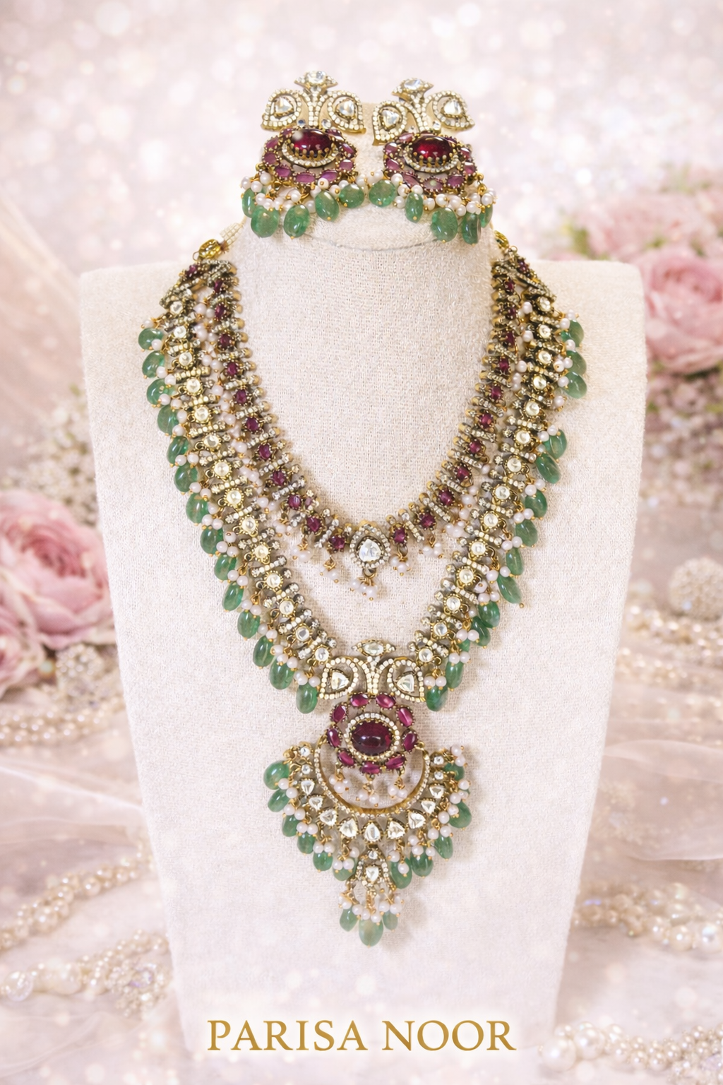 Nina Luxury two Layerd Victorian Premium Kundan Necklace