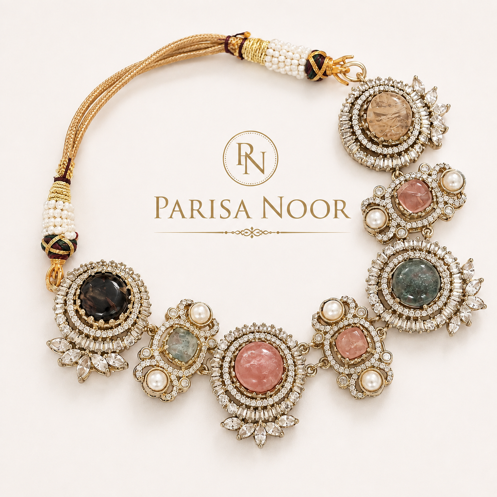 Meherbani Pastel Luxury Designer Necklace Set