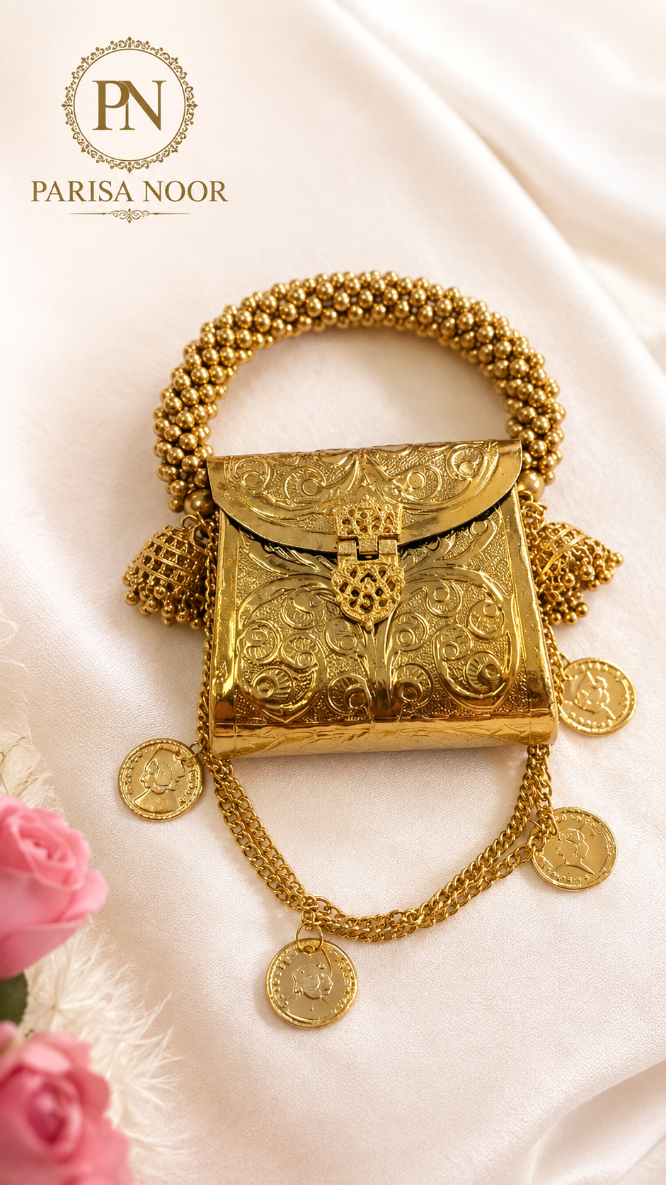 Rukhsana Brass Super Mini Clutch bag