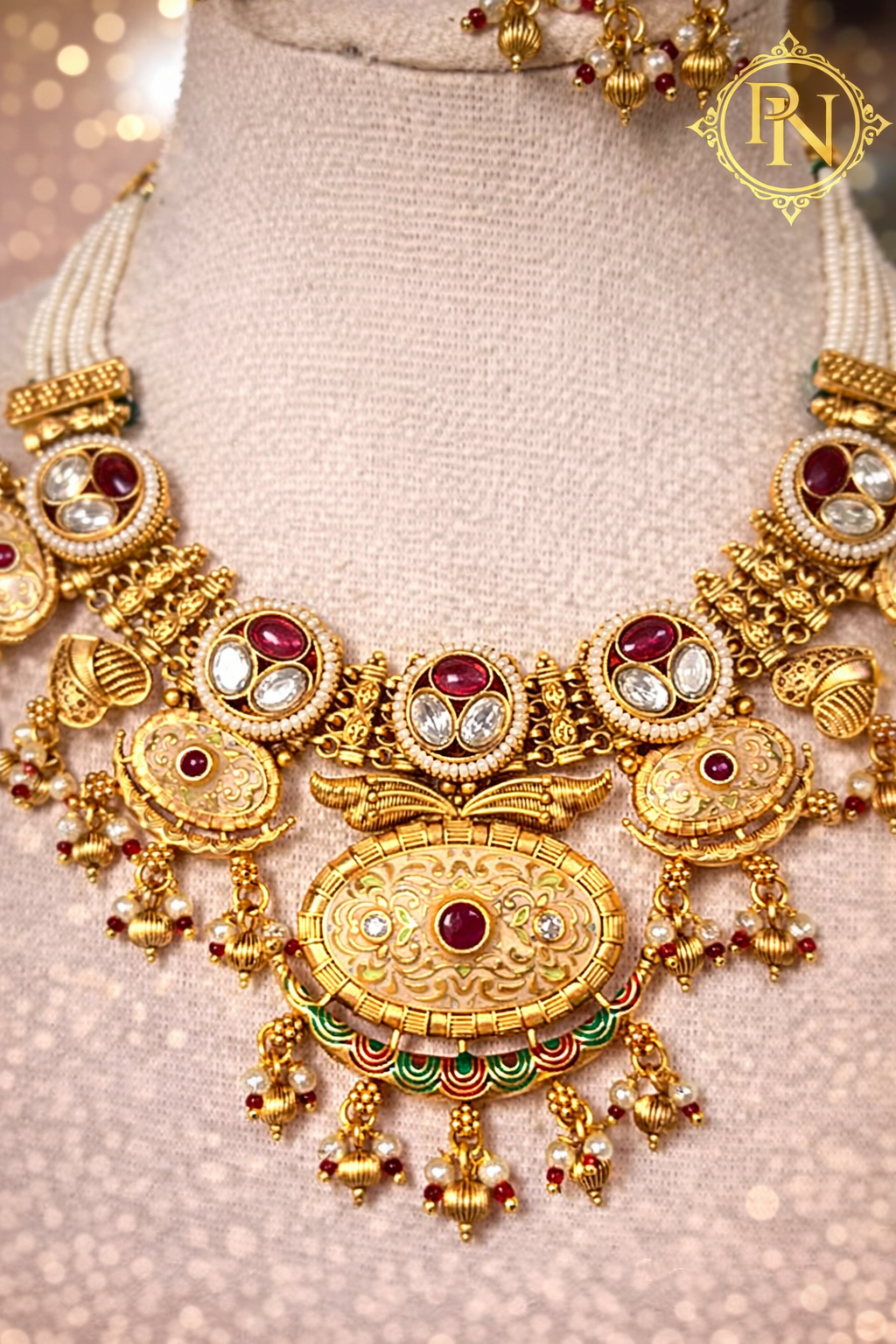 Gulnaar Heritage Meenakari Necklace Set