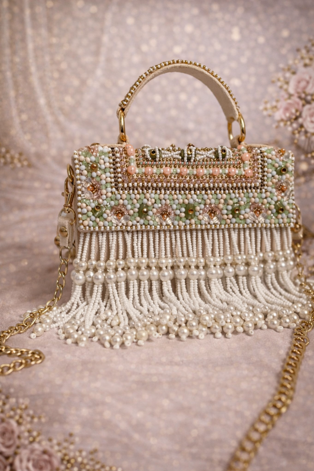 Aura Luxe tassle flap bag