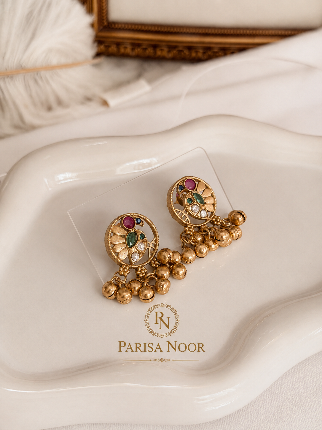 Zehraani Multicolour Ghungroo Heritage Necklace Set