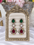 Mehrzoya Multicolour Designer Triple Drop Earrings