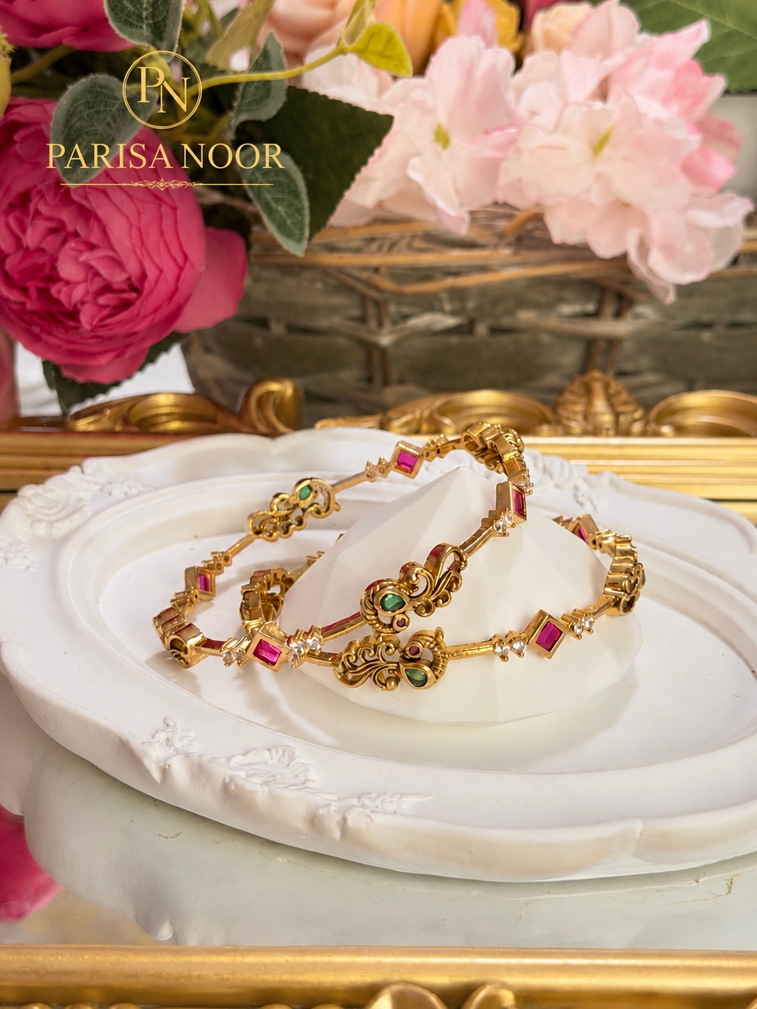 Rajnigandha Heritage Bangle Pair