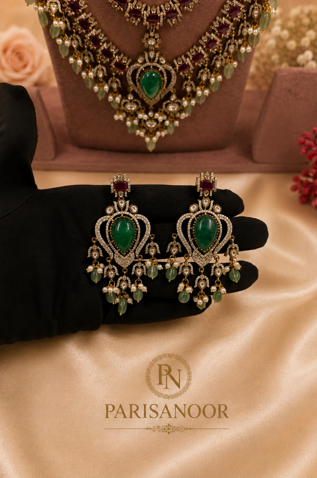 Yukta Victorian Layered Bridal Necklace Set ( Pre-Order )