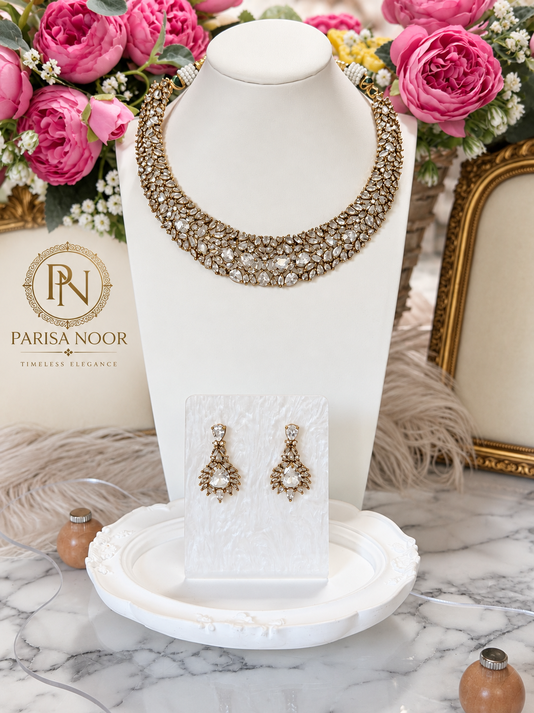 Zarelle Premium Victorian AD Necklace Set
