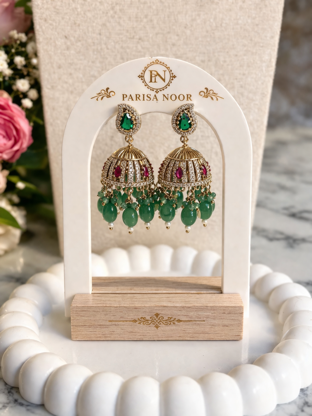Noor Zariya Pearl Statement Choker Necklace Set