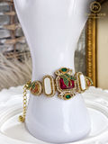 Calista Designer Ruby Statement Cuff Bracelet