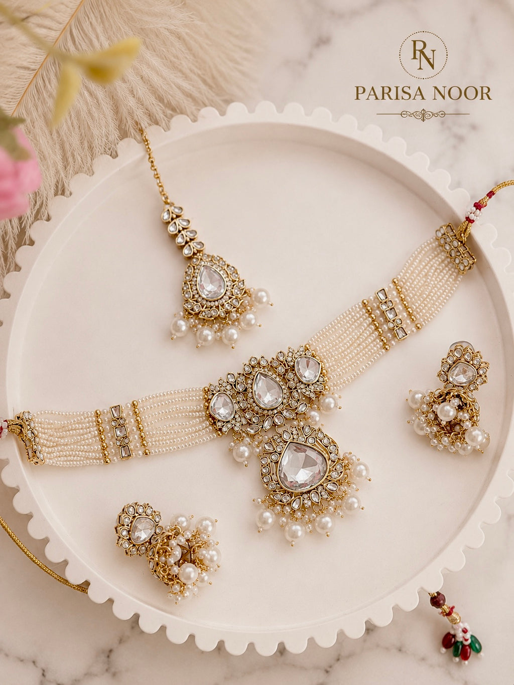 Saira Pearl Kundan Choker Set