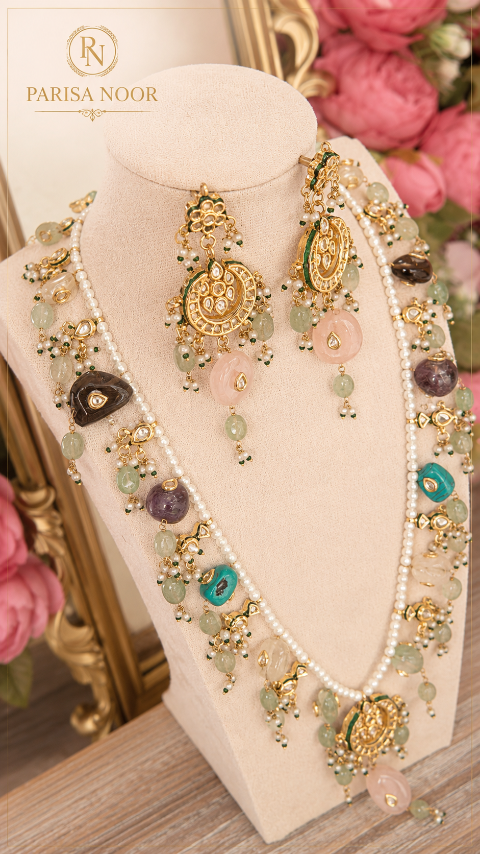 Noor-E-Basanti Designer Long Mala Set