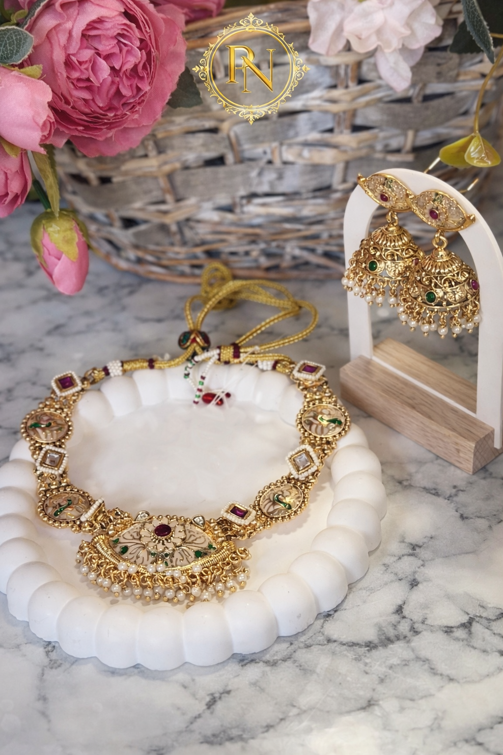 Arohi Heritage Meenakari Necklace