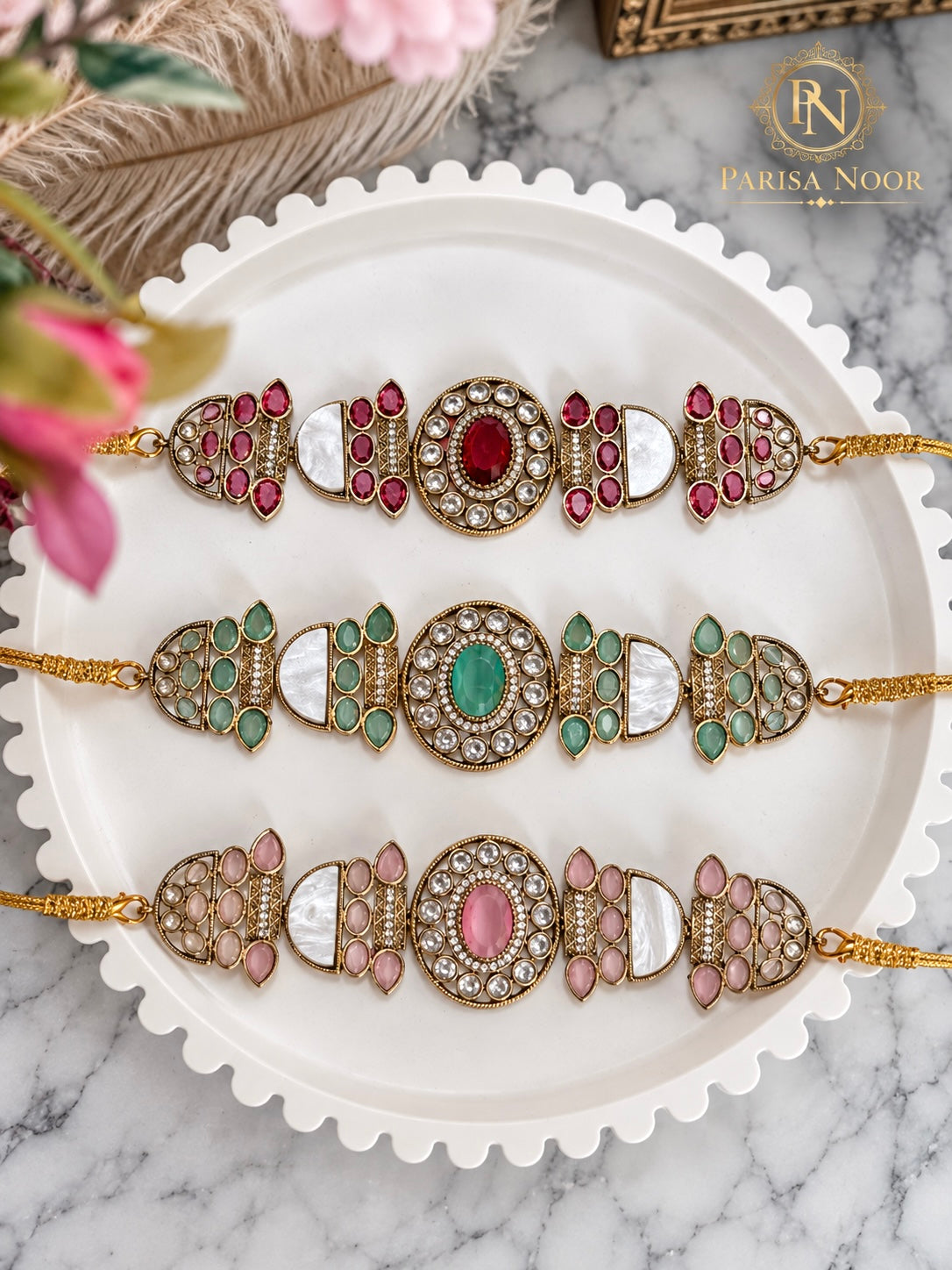 Rosalie Blush Pink Designer Choker Set