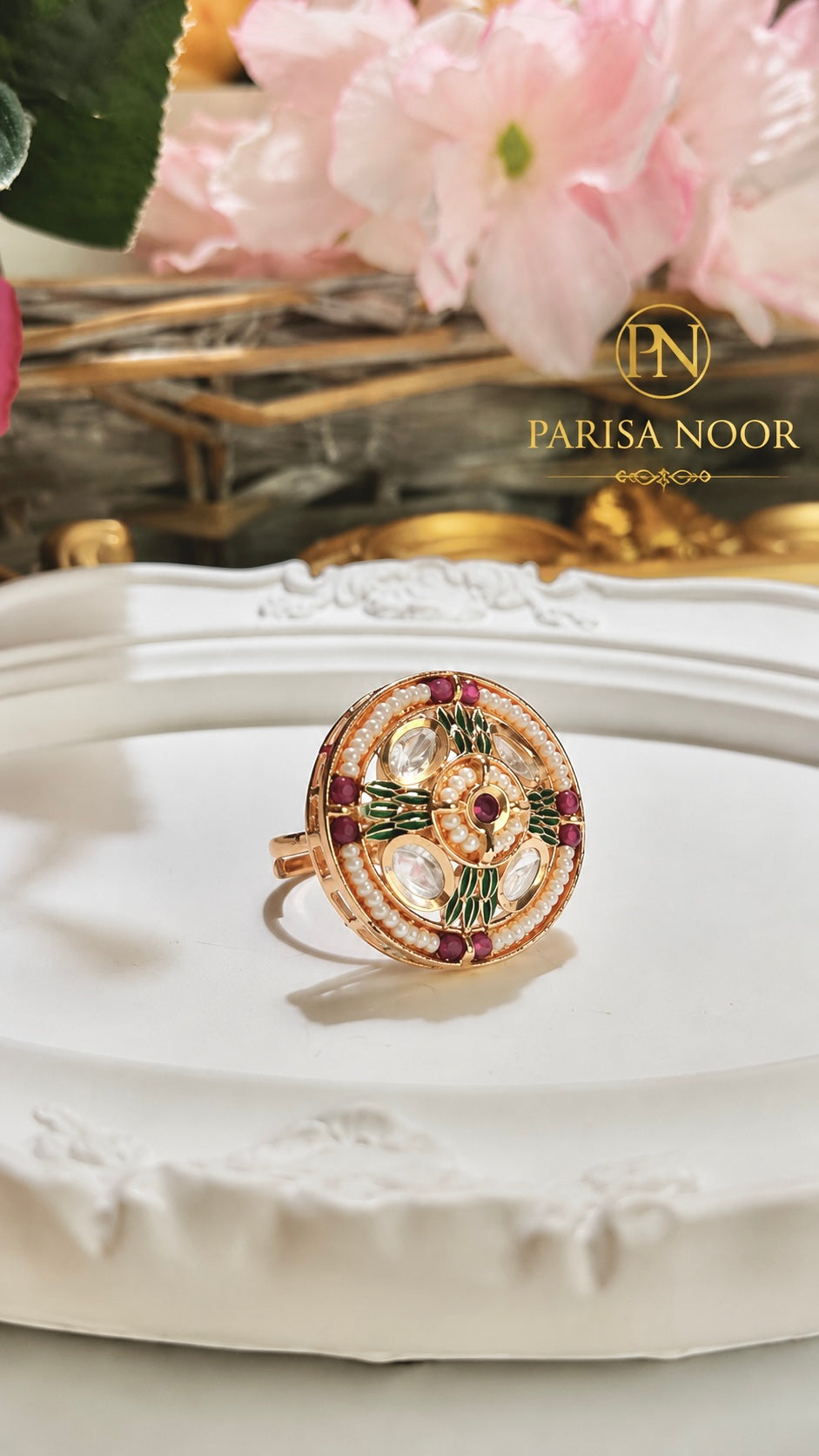 Mehrang Moissanite Adjustable Ring