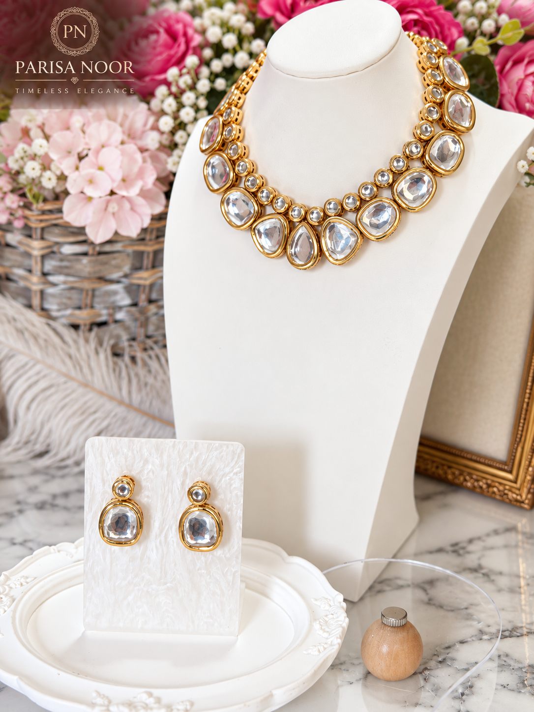 Aroshika Reversible Kundan Meenakari Necklace Set