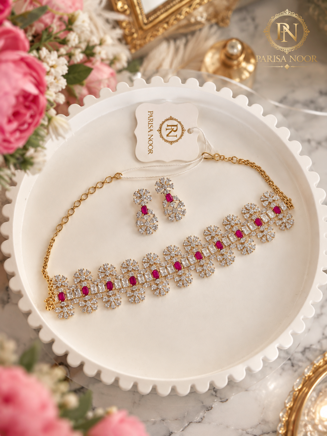 Elowen Premium Designer AD Choker Set