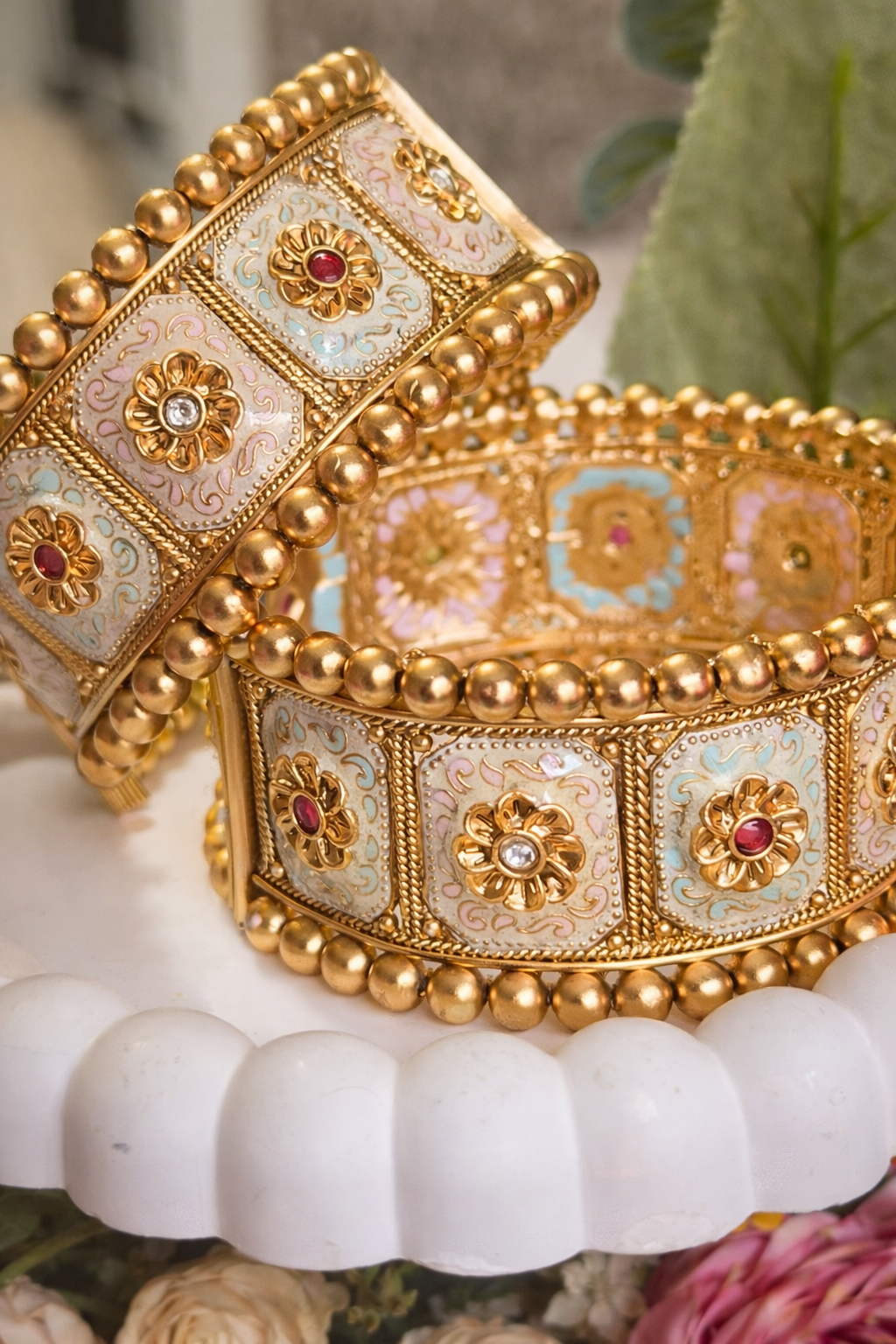 Samaira Royal Heritage Meenakari Bangle set (openable)