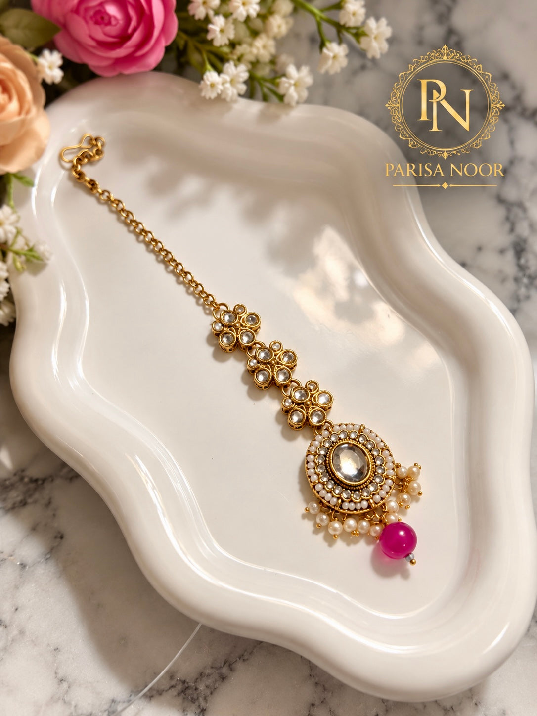 Gulbadan Pearl Kundan Choker Set