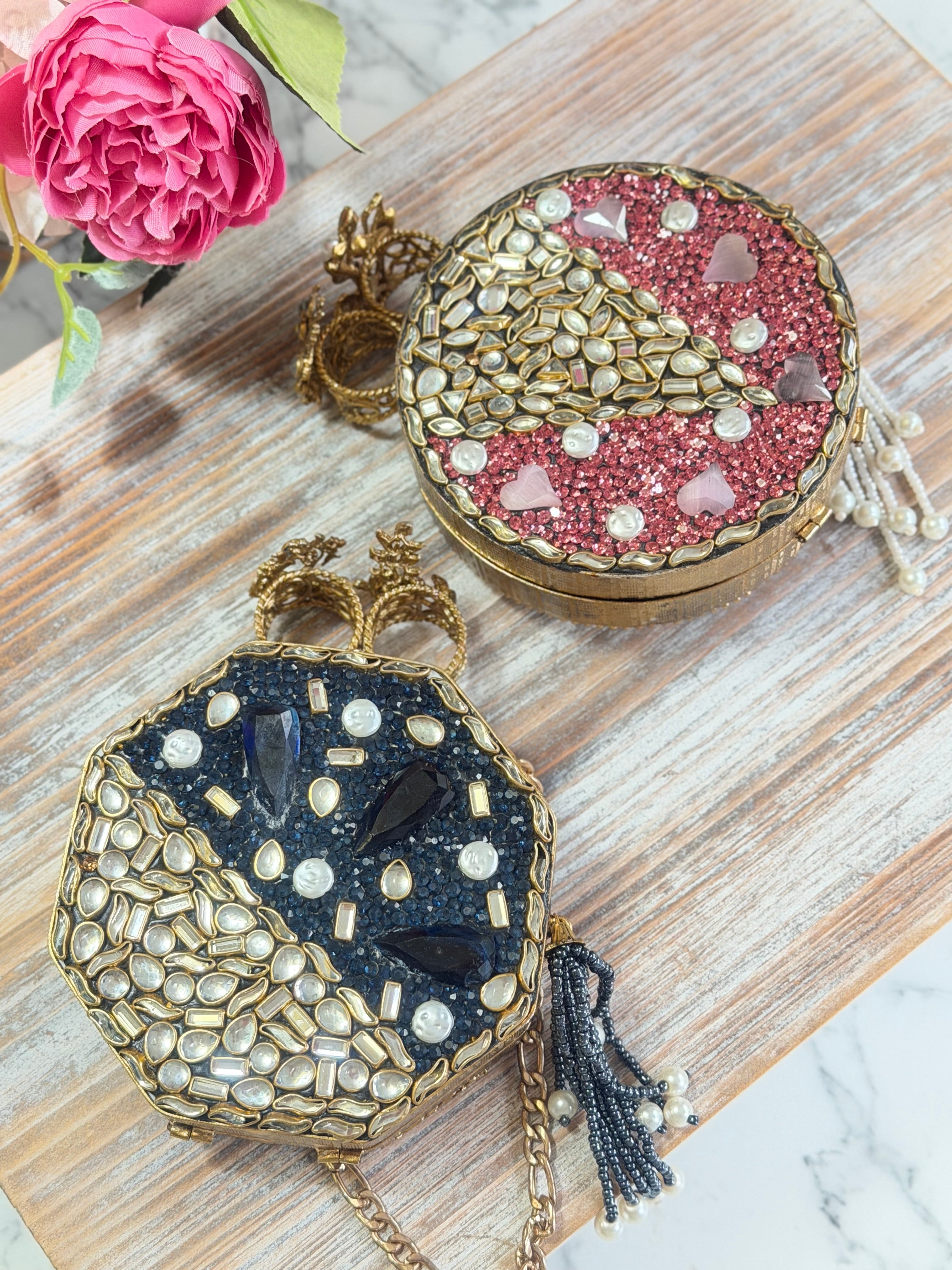 Zumra Noor Pink Mini Turkish Clutch
