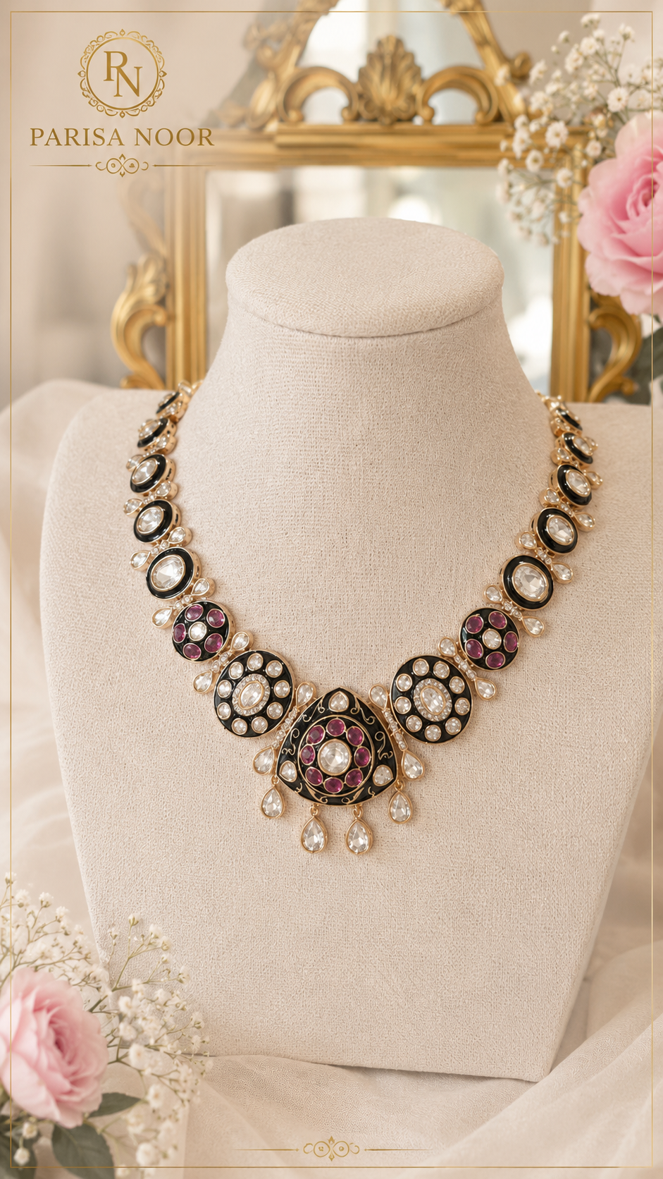 Nayra Premium Moissanite Heritage Necklace Set