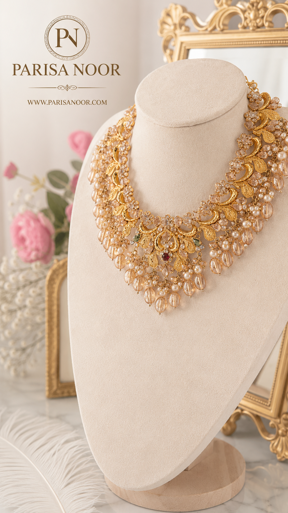 Ela Blush Pearl Necklace Set – Clearance Sale