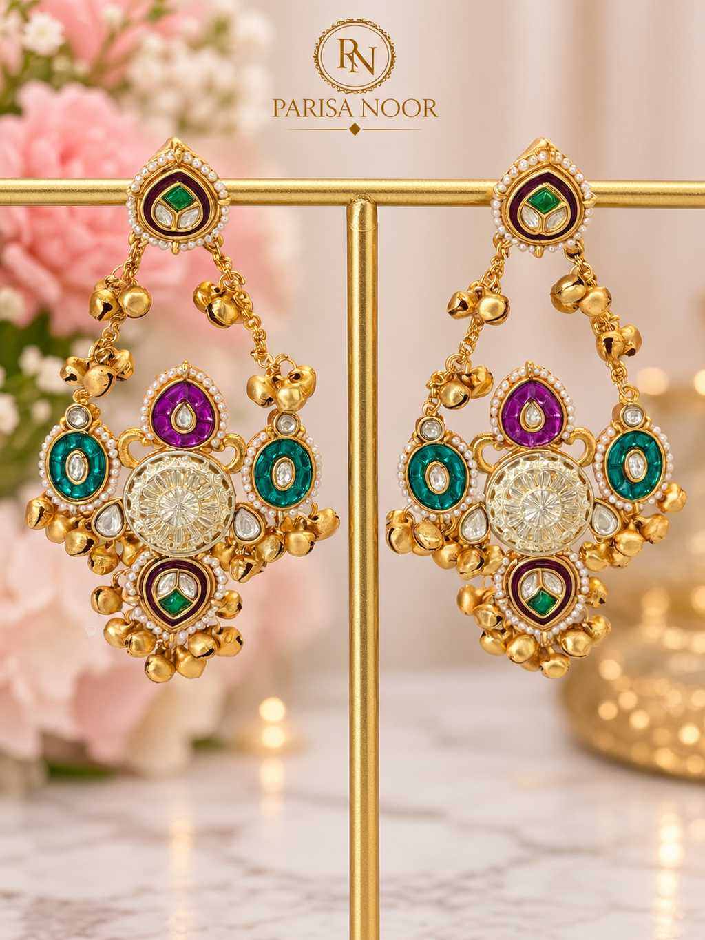 Tavisha Multicolour Kashmiri Ghungru Statement Earrings