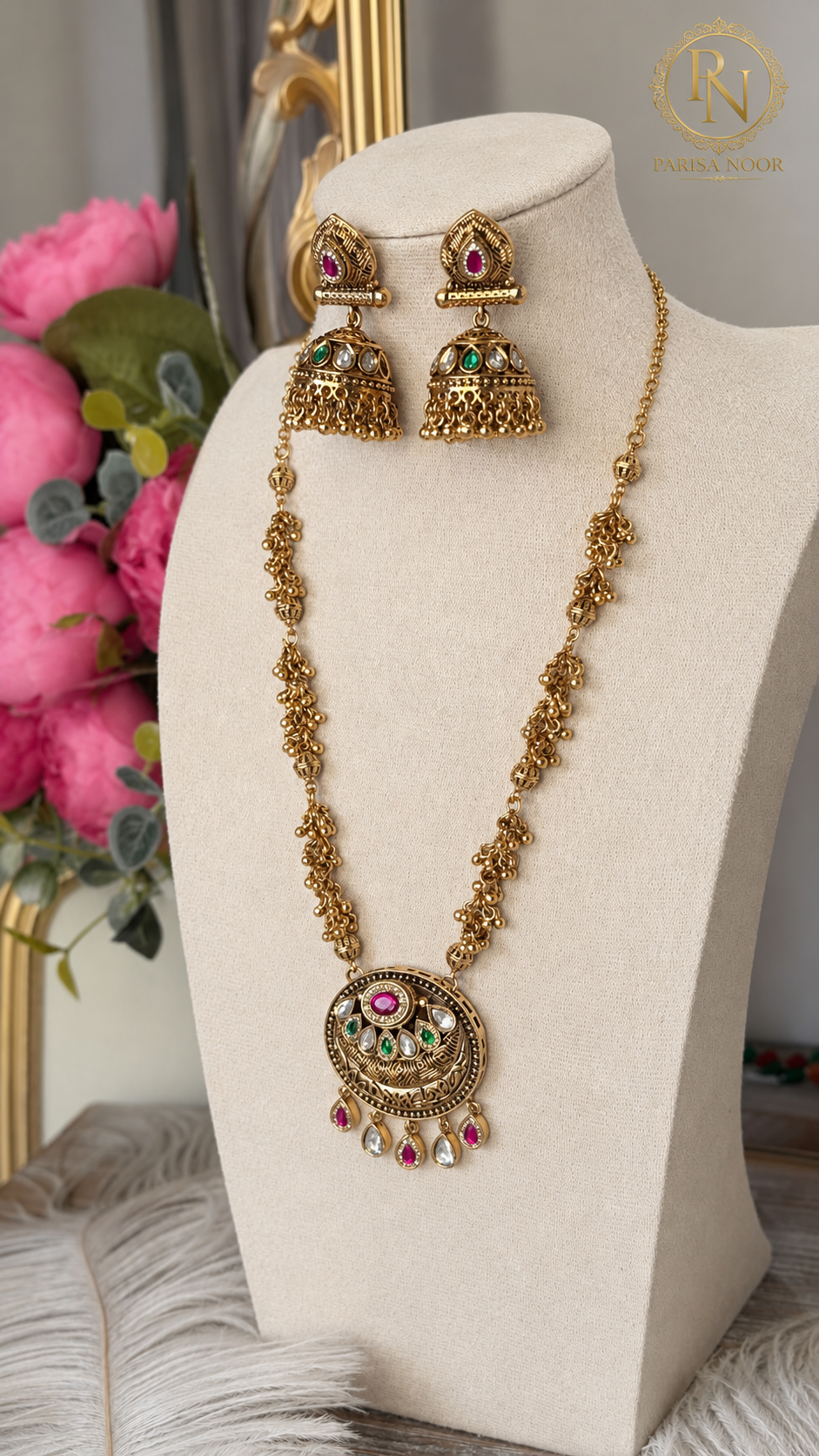 Varnika Kashmiri Heritage Long Necklace Set