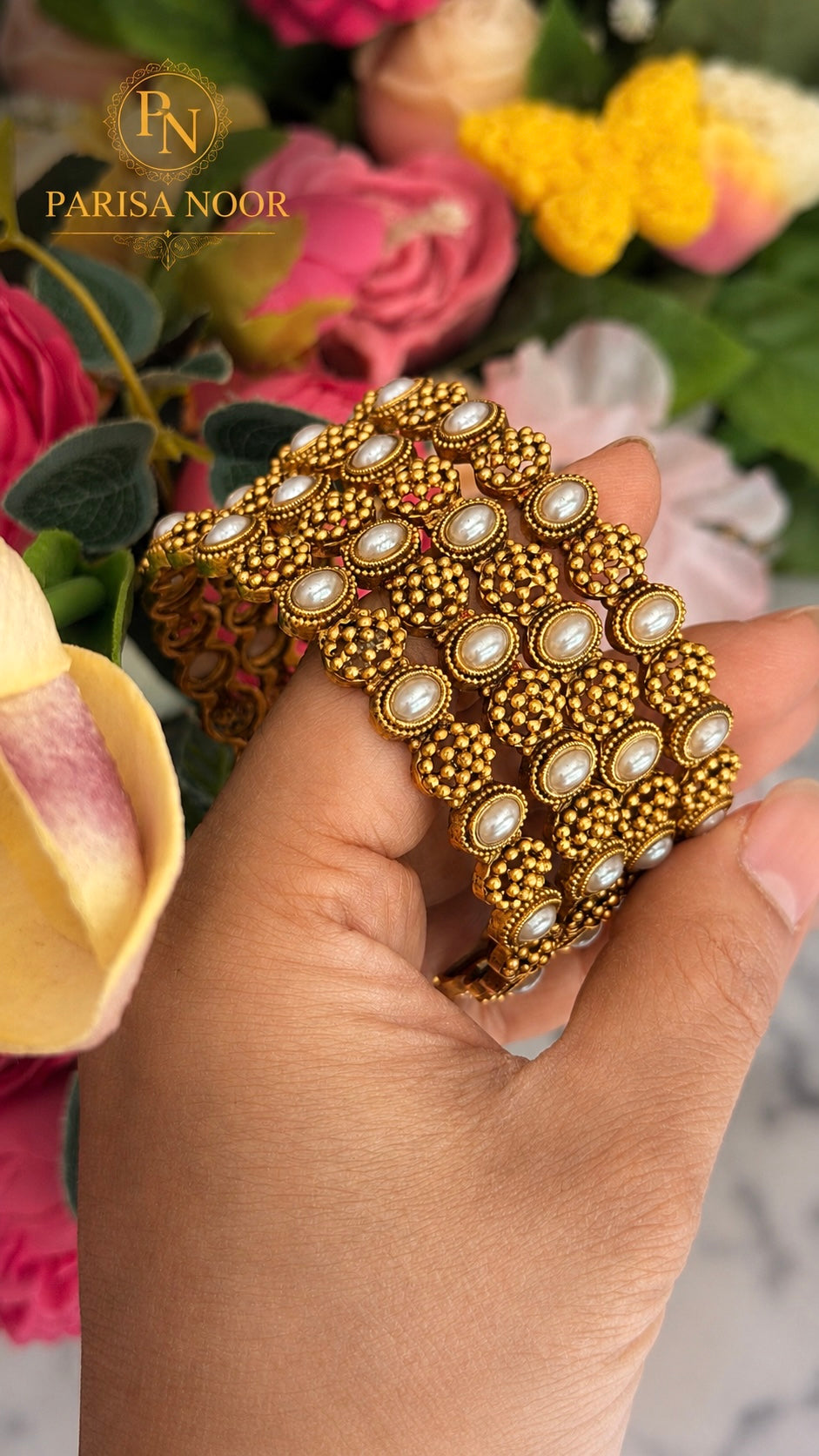 Joyti Pearl Heritage Bangle Set