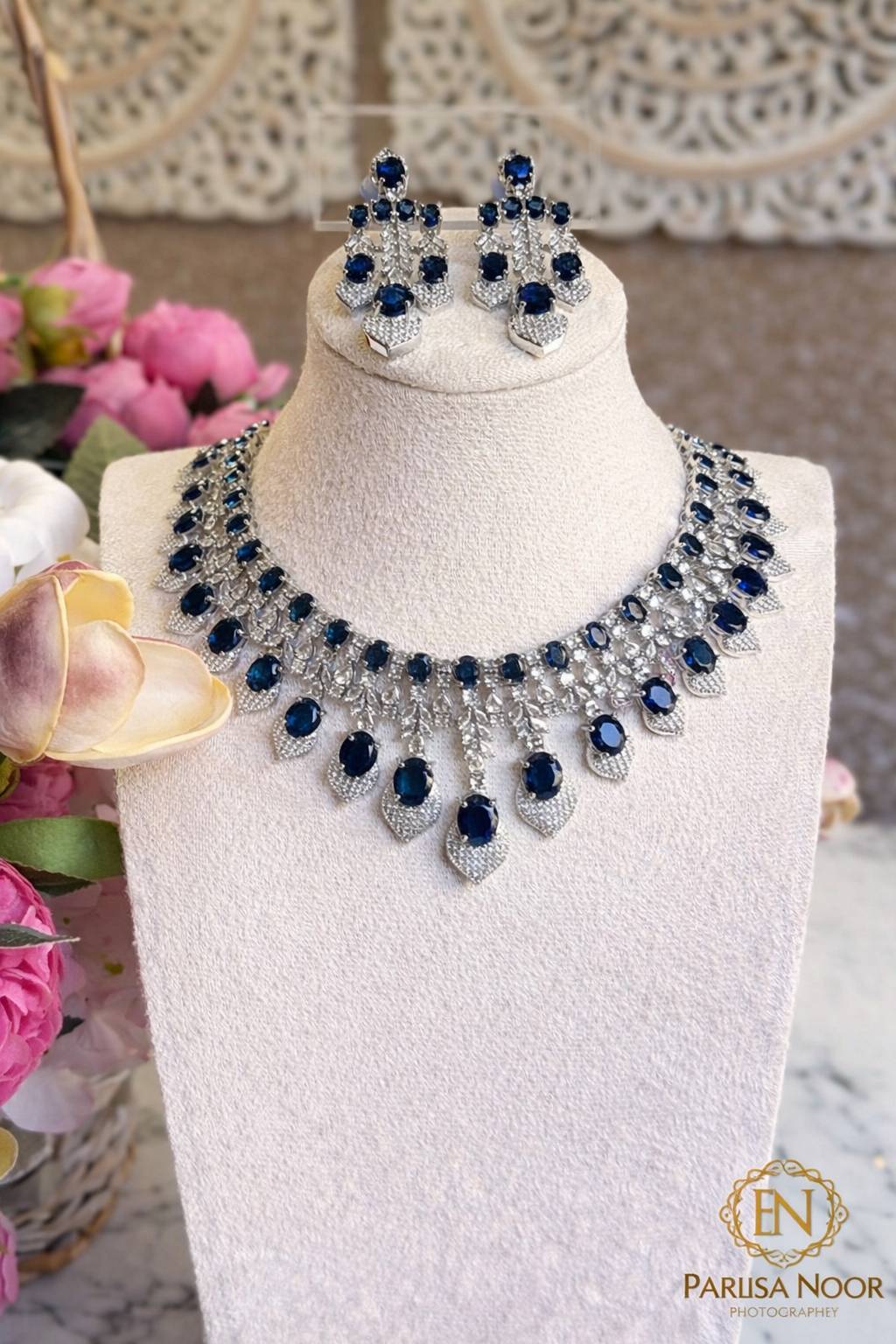 Midnight Sapphire Royal Blue Necklace Set