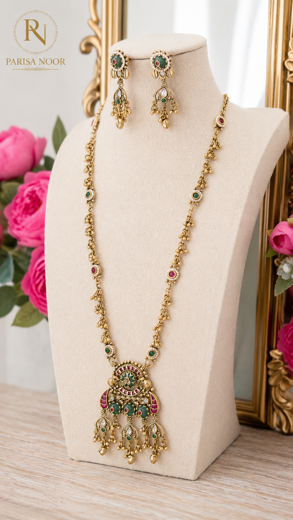 Shyamali Royal Rajwadi Heritage Long Necklace Set