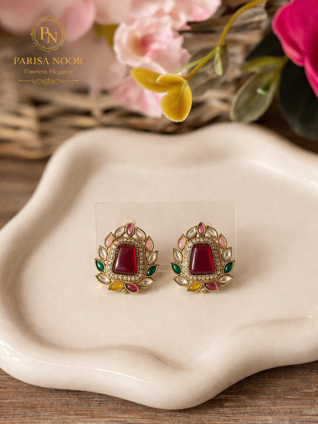 Salama Multi Stud Designer Earrings