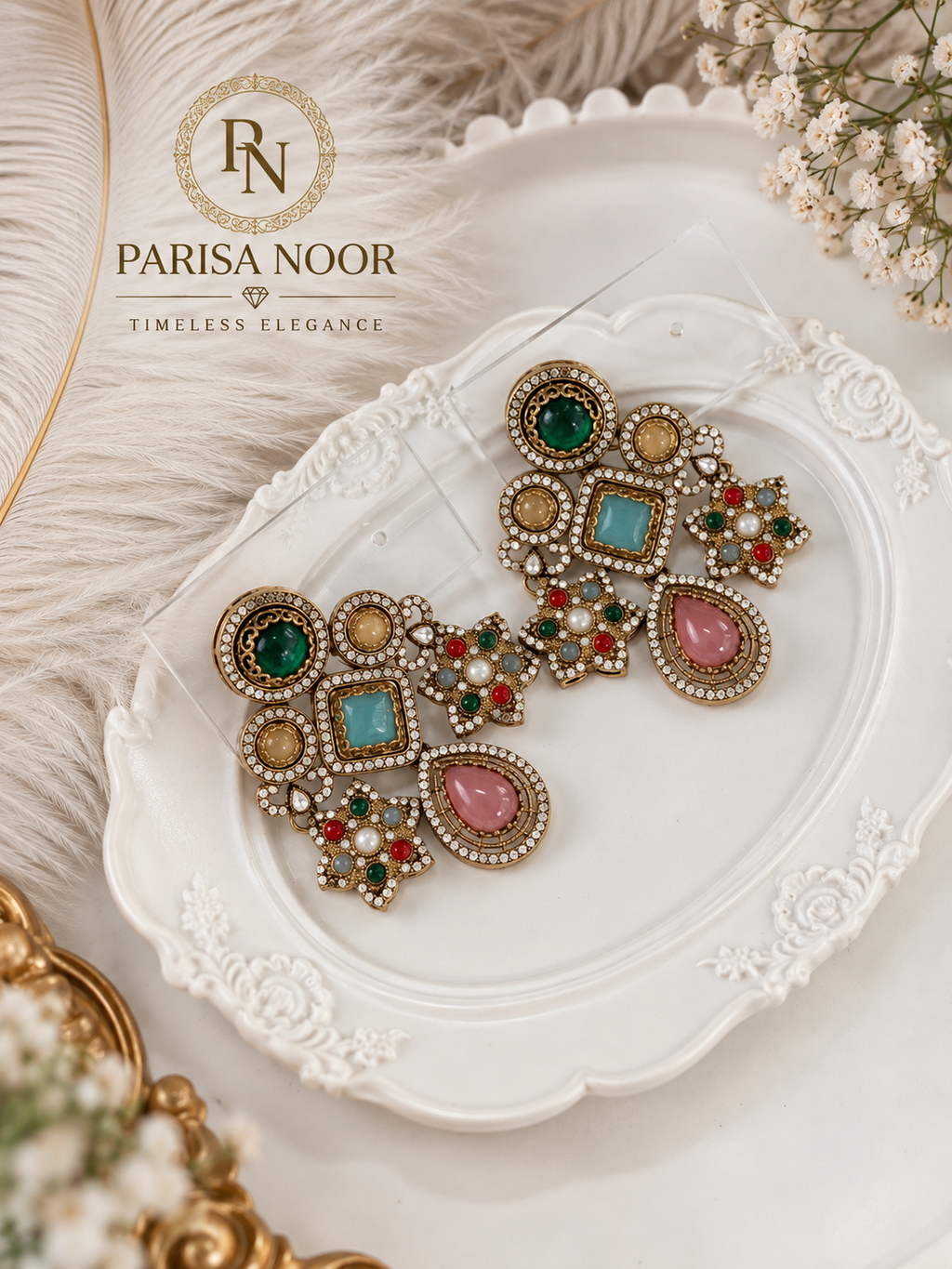 Sharvika Sabya Multicolour Designer Necklace Set