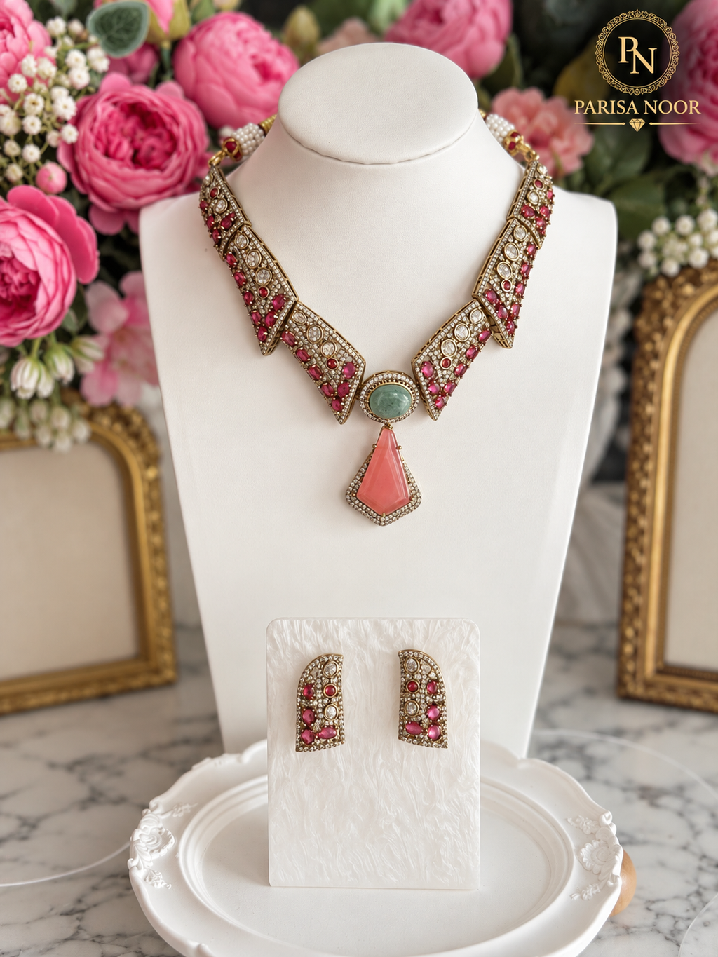 Veloura Premium Designer Moissanite Necklace Set