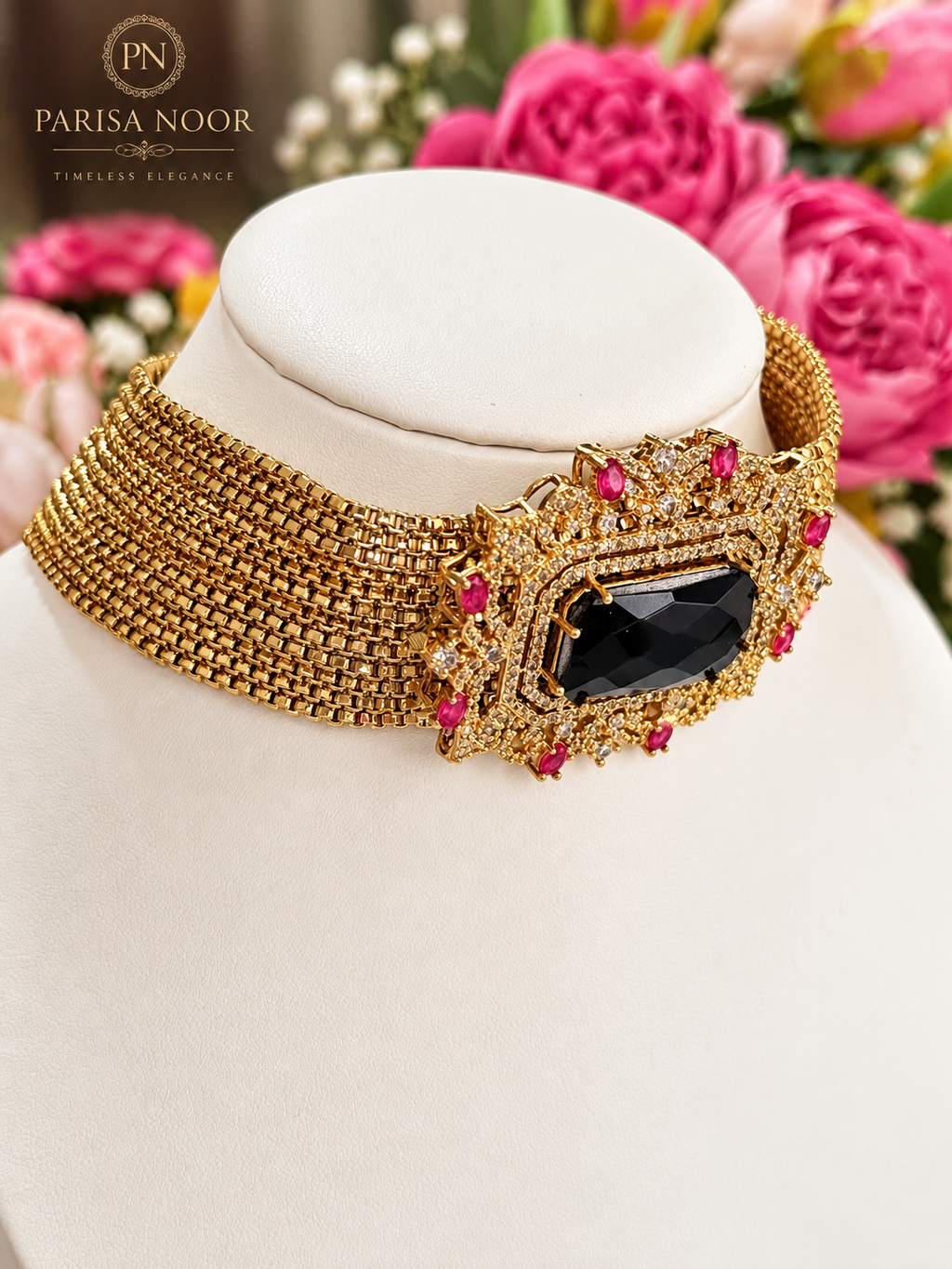 Nayzara Black Designer Choker Set